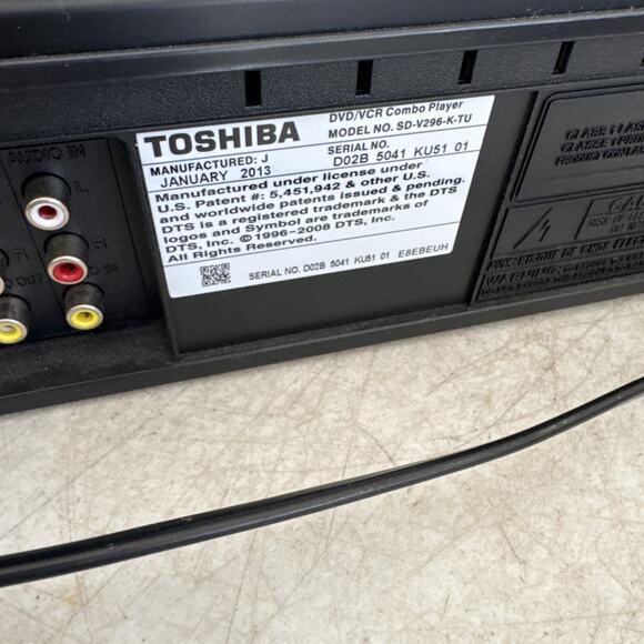 Toshiba SD-V296 4 Head Hi-Fi Stereo DVD VHS VCR Combo Player Recorder Tested - Picture 9 of 9